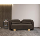 Meridian Daphne Brown Boucle Fabric Loveseat IMAGE 3