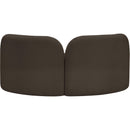 Meridian Daphne Brown Boucle Fabric Loveseat IMAGE 7