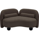 Meridian Daphne Brown Boucle Fabric Loveseat IMAGE 9