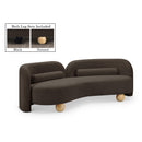 Meridian Daphne Brown Boucle Fabric Sofa IMAGE 1