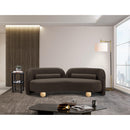 Meridian Daphne Brown Boucle Fabric Sofa IMAGE 3