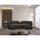 Meridian Daphne Brown Boucle Fabric Sofa IMAGE 4