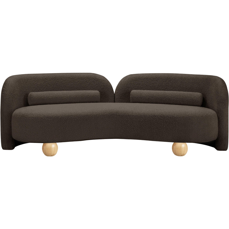Meridian Daphne Brown Boucle Fabric Sofa IMAGE 5