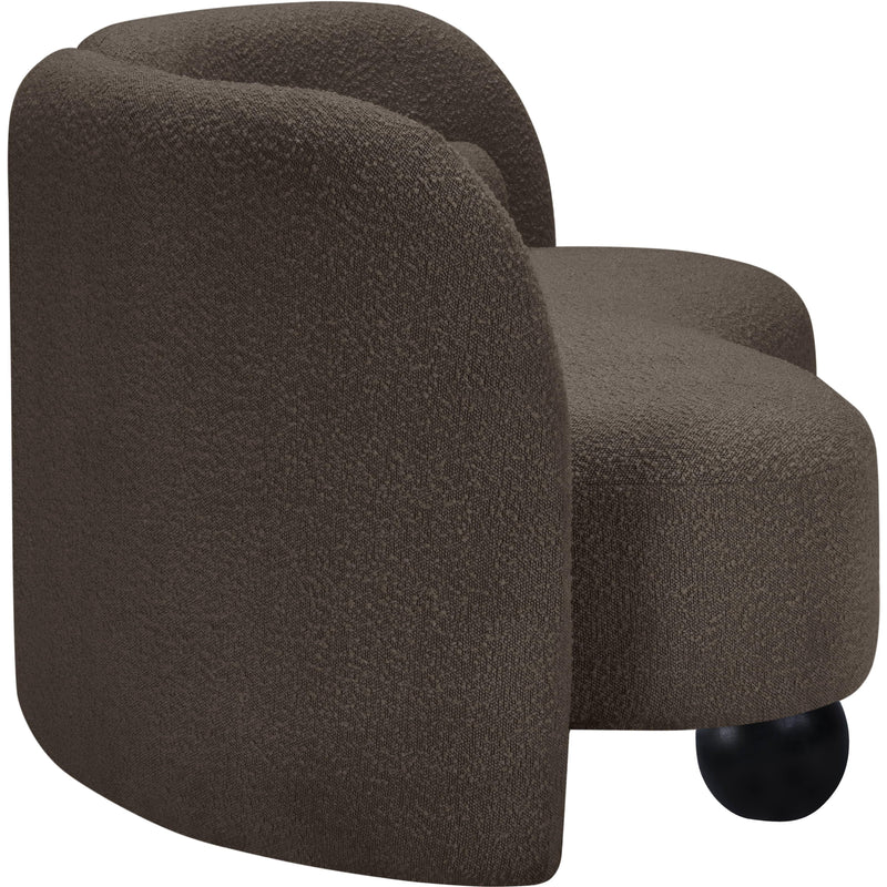 Meridian Daphne Brown Boucle Fabric Sofa IMAGE 6