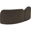 Meridian Daphne Brown Boucle Fabric Sofa IMAGE 8