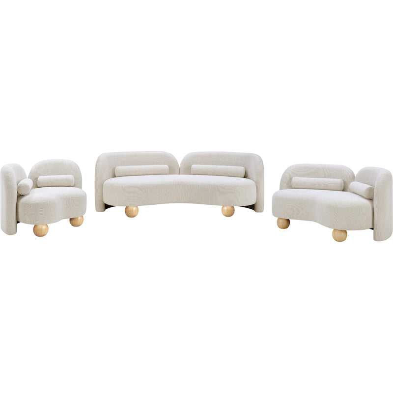 Meridian Daphne Cream Boucle Fabric Chair IMAGE 12