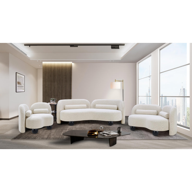 Meridian Daphne Cream Boucle Fabric Chair IMAGE 16