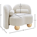 Meridian Daphne Cream Boucle Fabric Chair IMAGE 17