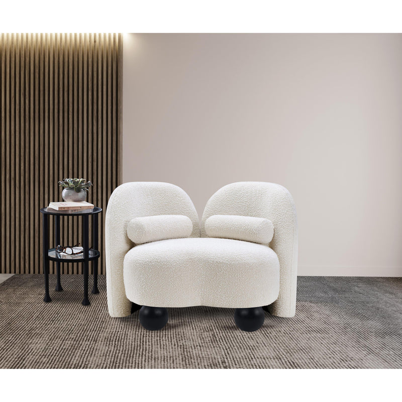 Meridian Daphne Cream Boucle Fabric Chair IMAGE 4