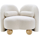 Meridian Daphne Cream Boucle Fabric Chair IMAGE 5