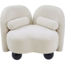 Meridian Daphne Cream Boucle Fabric Chair IMAGE 9
