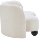Meridian Daphne Cream Boucle Fabric Loveseat IMAGE 6