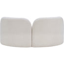 Meridian Daphne Cream Boucle Fabric Loveseat IMAGE 7