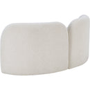 Meridian Daphne Cream Boucle Fabric Loveseat IMAGE 8