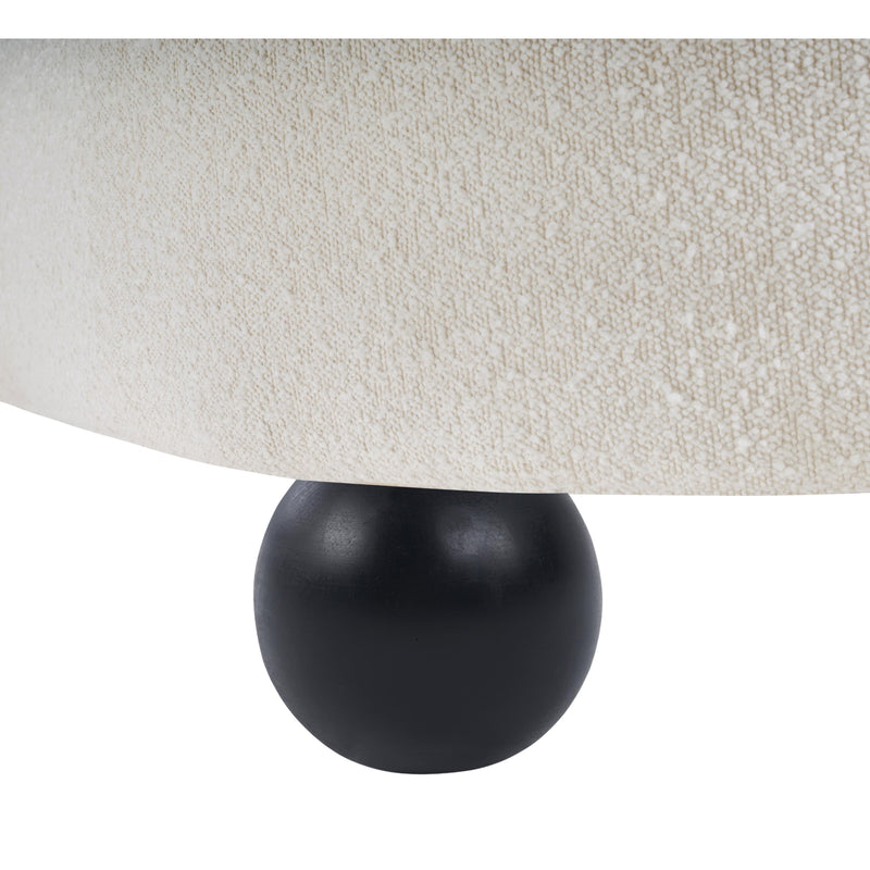 Meridian Daphne Cream Boucle Fabric Sofa IMAGE 11