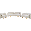 Meridian Daphne Cream Boucle Fabric Sofa IMAGE 12