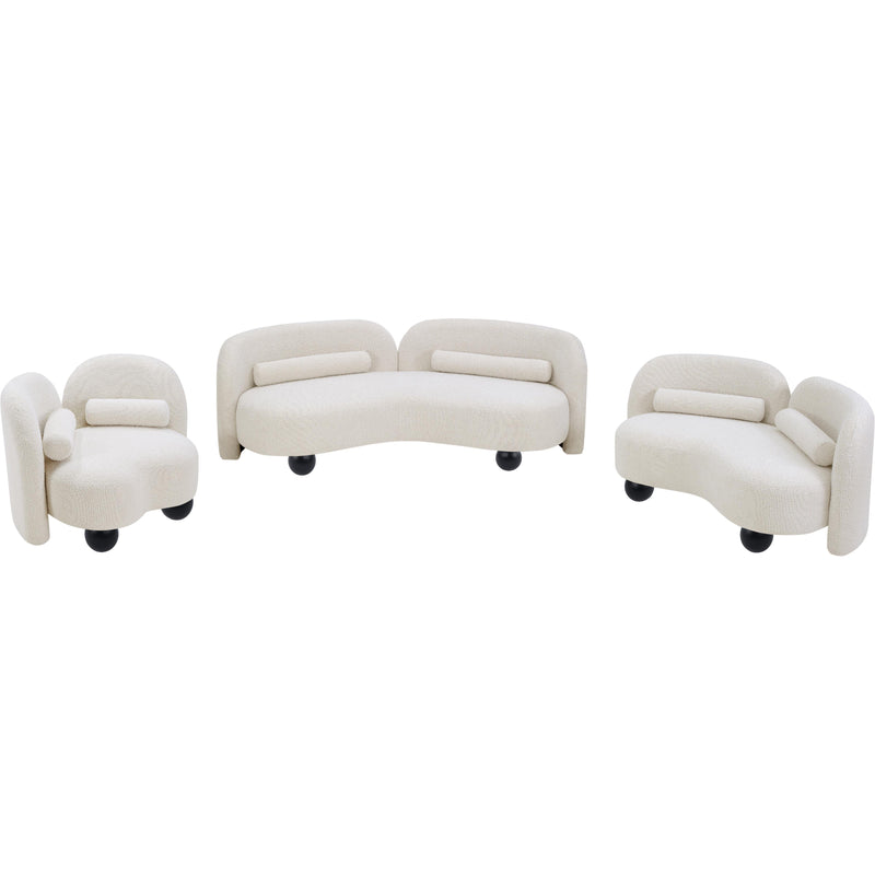 Meridian Daphne Cream Boucle Fabric Sofa IMAGE 13