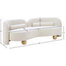 Meridian Daphne Cream Boucle Fabric Sofa IMAGE 17