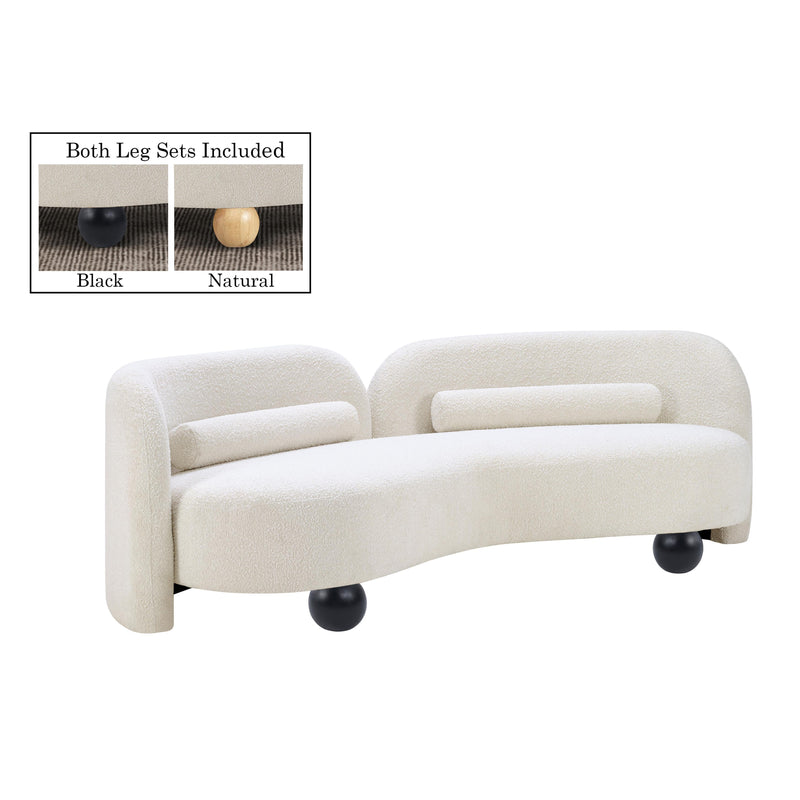 Meridian Daphne Cream Boucle Fabric Sofa IMAGE 2