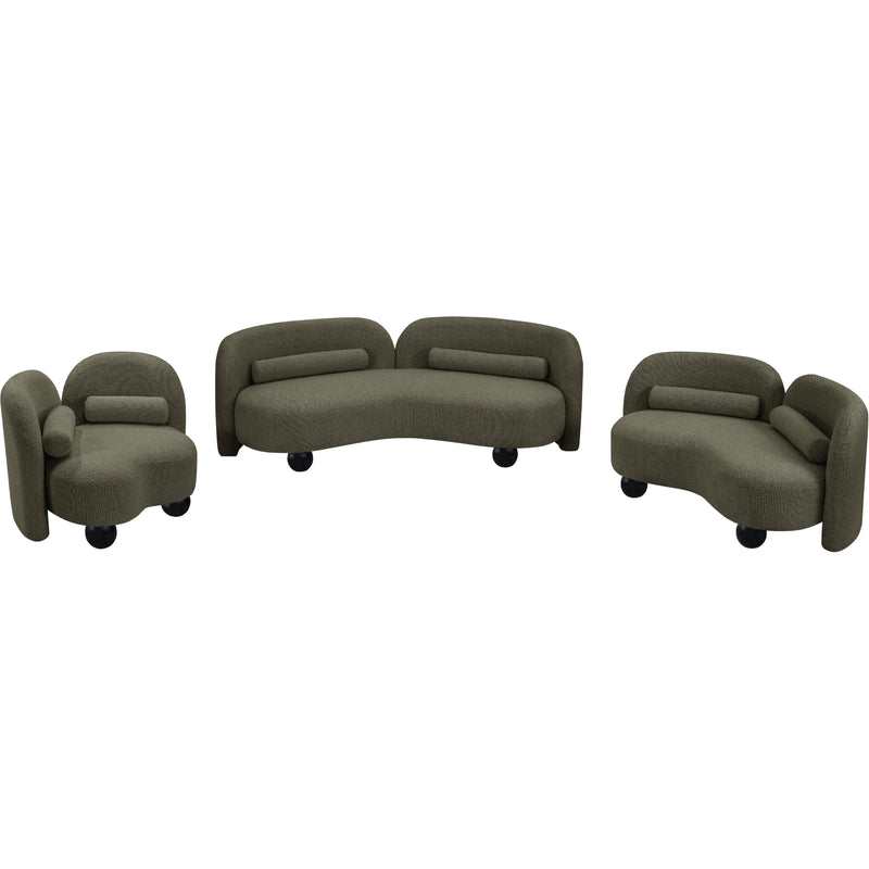 Meridian Daphne Olive Boucle Fabric Chair IMAGE 13