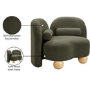 Meridian Daphne Olive Boucle Fabric Chair IMAGE 18