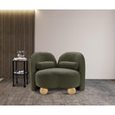 Meridian Daphne Olive Boucle Fabric Chair IMAGE 3