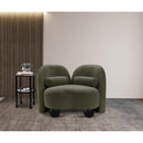 Meridian Daphne Olive Boucle Fabric Chair IMAGE 4