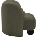 Meridian Daphne Olive Boucle Fabric Chair IMAGE 6