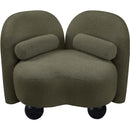 Meridian Daphne Olive Boucle Fabric Chair IMAGE 9