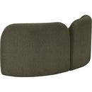 Meridian Daphne Olive Boucle Fabric Loveseat IMAGE 8
