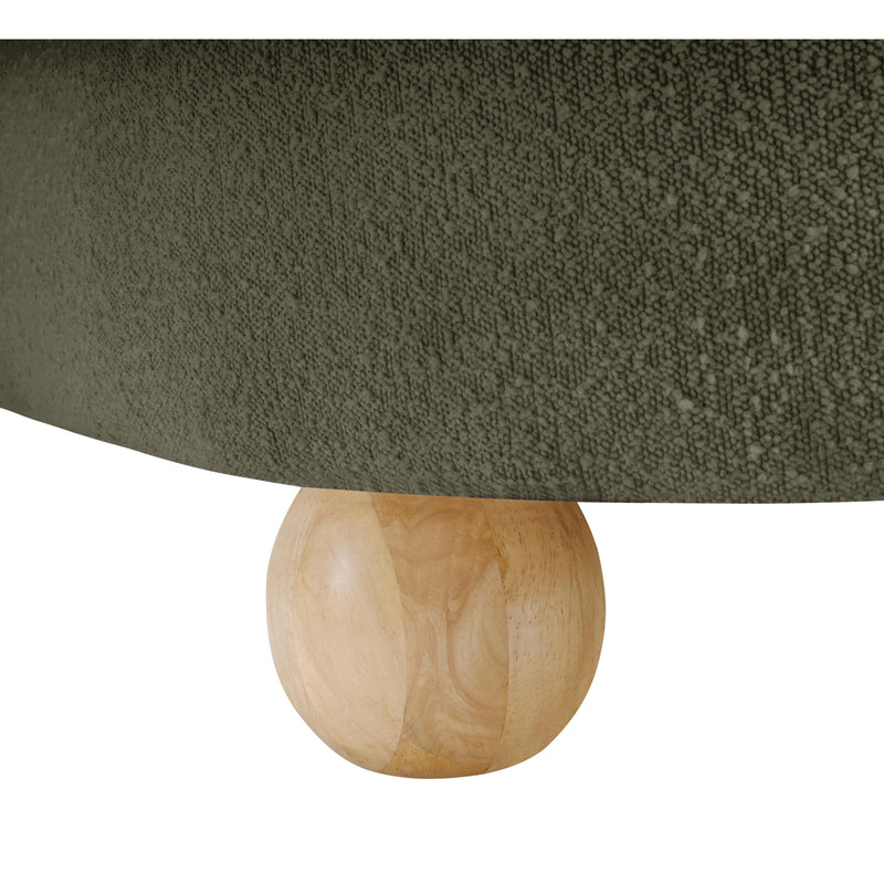 Meridian Daphne Olive Boucle Fabric Sofa IMAGE 10