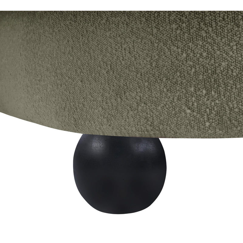 Meridian Daphne Olive Boucle Fabric Sofa IMAGE 11