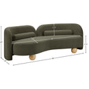 Meridian Daphne Olive Boucle Fabric Sofa IMAGE 17