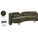 Meridian Daphne Olive Boucle Fabric Sofa IMAGE 18