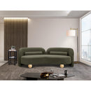 Meridian Daphne Olive Boucle Fabric Sofa IMAGE 3