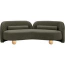 Meridian Daphne Olive Boucle Fabric Sofa IMAGE 5