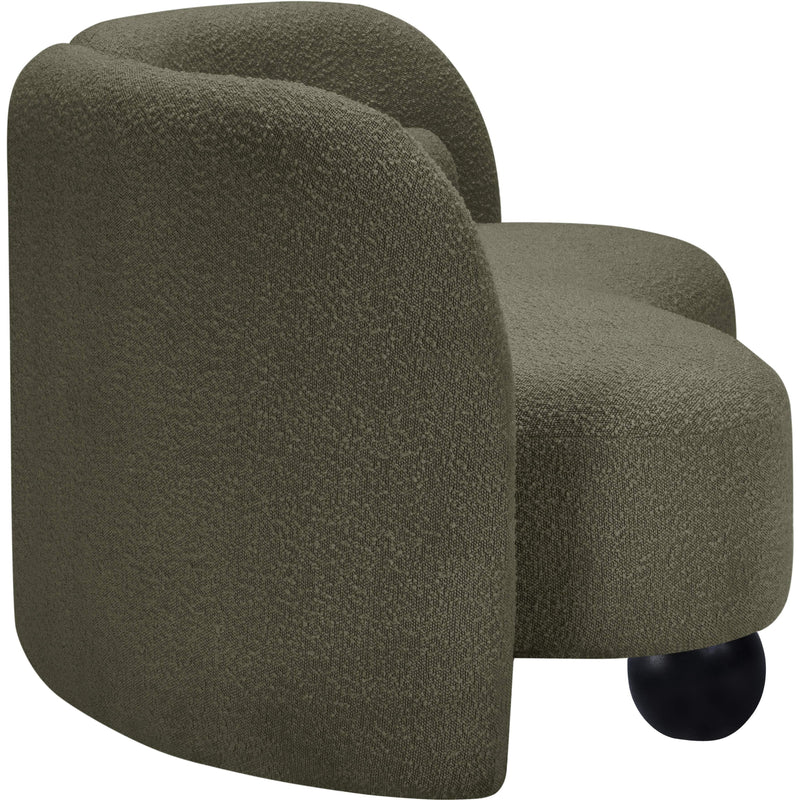 Meridian Daphne Olive Boucle Fabric Sofa IMAGE 6