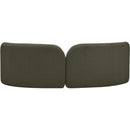 Meridian Daphne Olive Boucle Fabric Sofa IMAGE 7