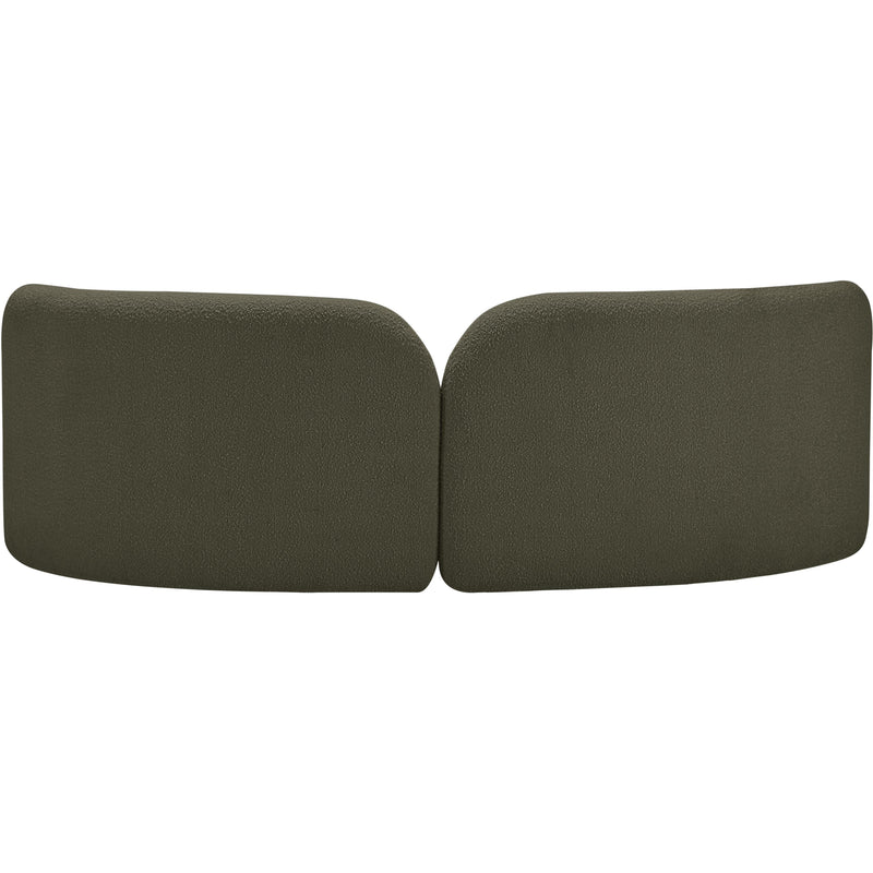 Meridian Daphne Olive Boucle Fabric Sofa IMAGE 7