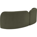Meridian Daphne Olive Boucle Fabric Sofa IMAGE 8
