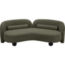Meridian Daphne Olive Boucle Fabric Sofa IMAGE 9