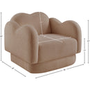 Meridian Bloom Beige Teddy Fabric Chair IMAGE 12