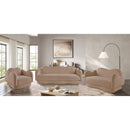 Meridian Bloom Beige Teddy Fabric Chair IMAGE 14