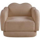 Meridian Bloom Beige Teddy Fabric Chair IMAGE 3