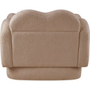 Meridian Bloom Beige Teddy Fabric Chair IMAGE 5