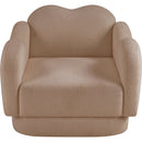 Meridian Bloom Beige Teddy Fabric Chair IMAGE 6