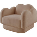 Meridian Bloom Beige Teddy Fabric Chair IMAGE 7