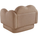 Meridian Bloom Beige Teddy Fabric Chair IMAGE 8