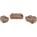 Meridian Bloom Beige Teddy Fabric Loveseat IMAGE 12