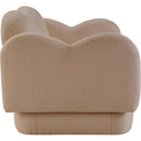 Meridian Bloom Beige Teddy Fabric Loveseat IMAGE 4